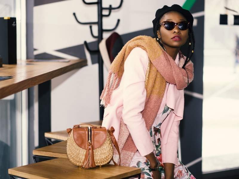 scarf custom print merah muda